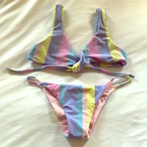 NWT Bikini Top Tie Cheeky Set